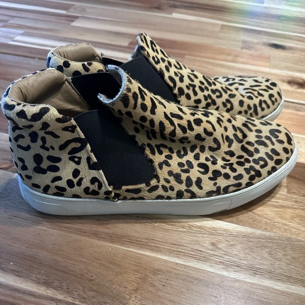 Coconuts by Matisse Harlan Calf Hair Animal Print Hi Top Sneakers 8.5M